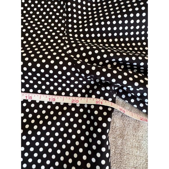 Black & White Polka Dot Wrinkle-Free Shaped Fit Button-Up Shirt Size 12 By Foxcr - Picture 6 of 7